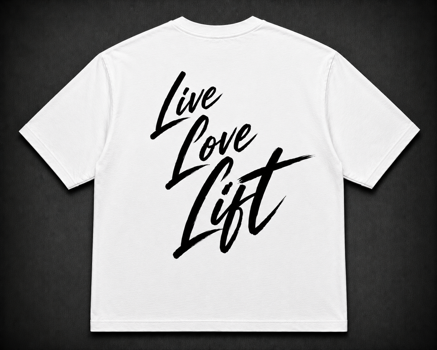 Short Sleeve Oversized T-Shirt (Live, Love, Lift)