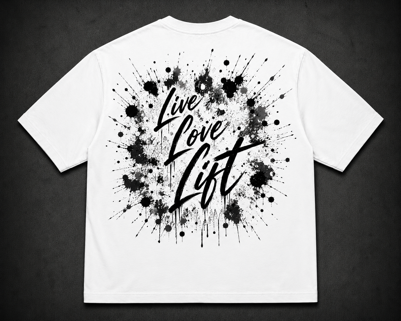 Short Sleeve Oversized T-Shirt (Live, Love, Lift Graf)