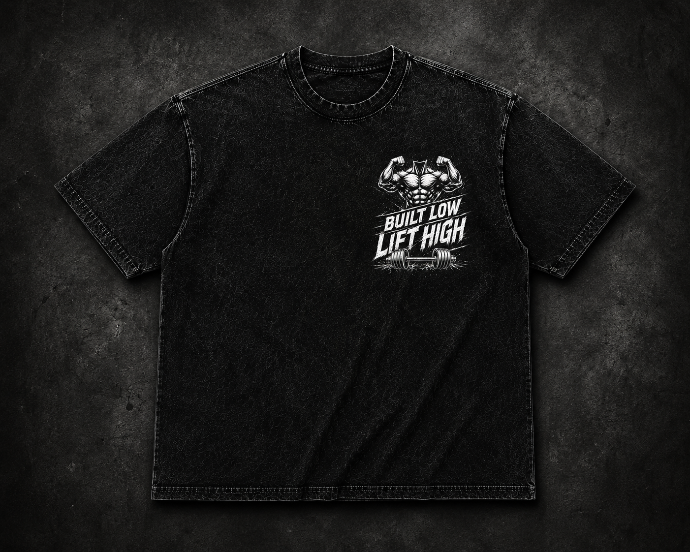 Short Sleeve Oversized Washed T-Shirt (Vertically Limited Strength Unlimited)