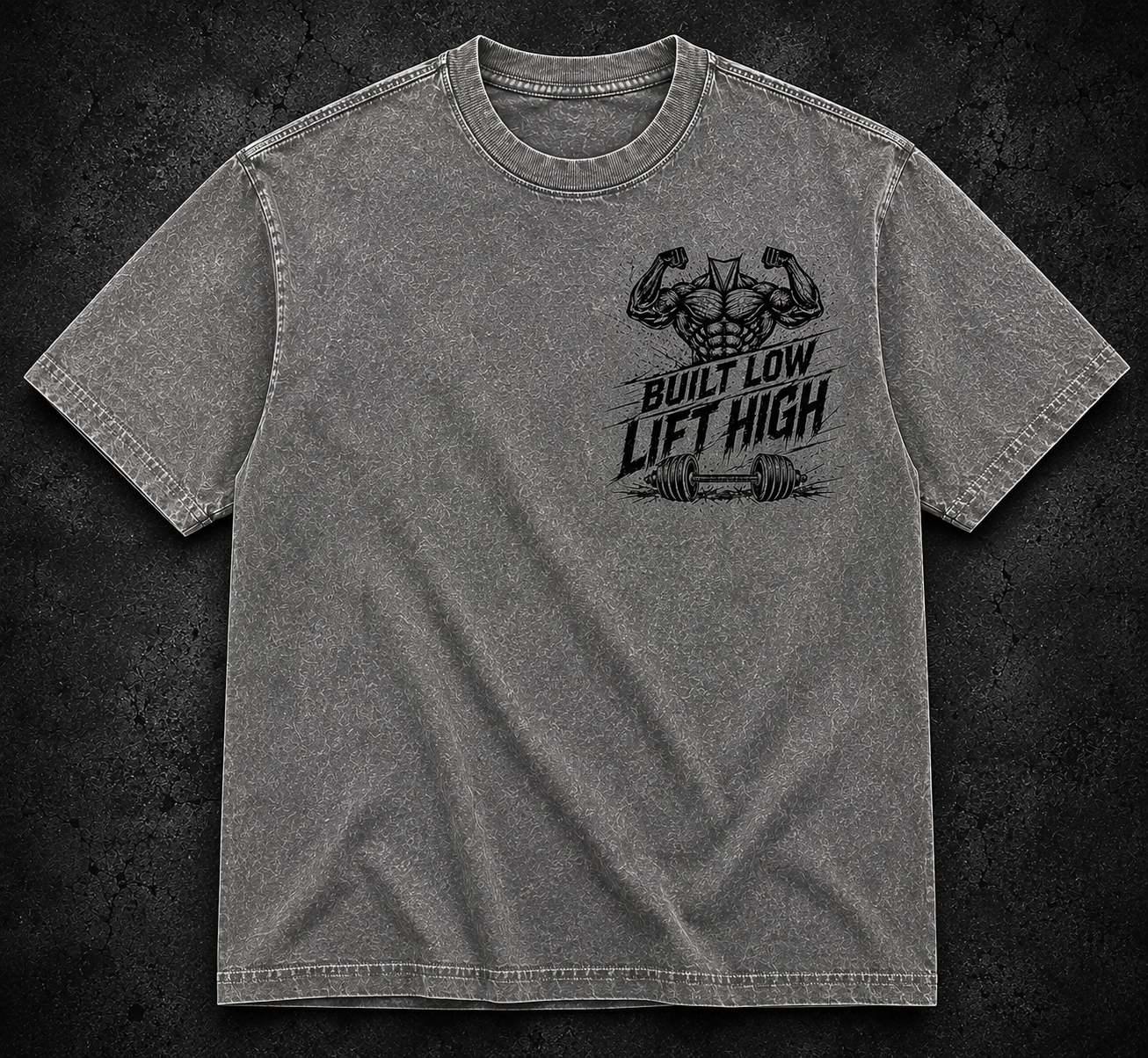 Short Sleeve Oversized Washed T-Shirt (Vertically Limited Strength Unlimited)