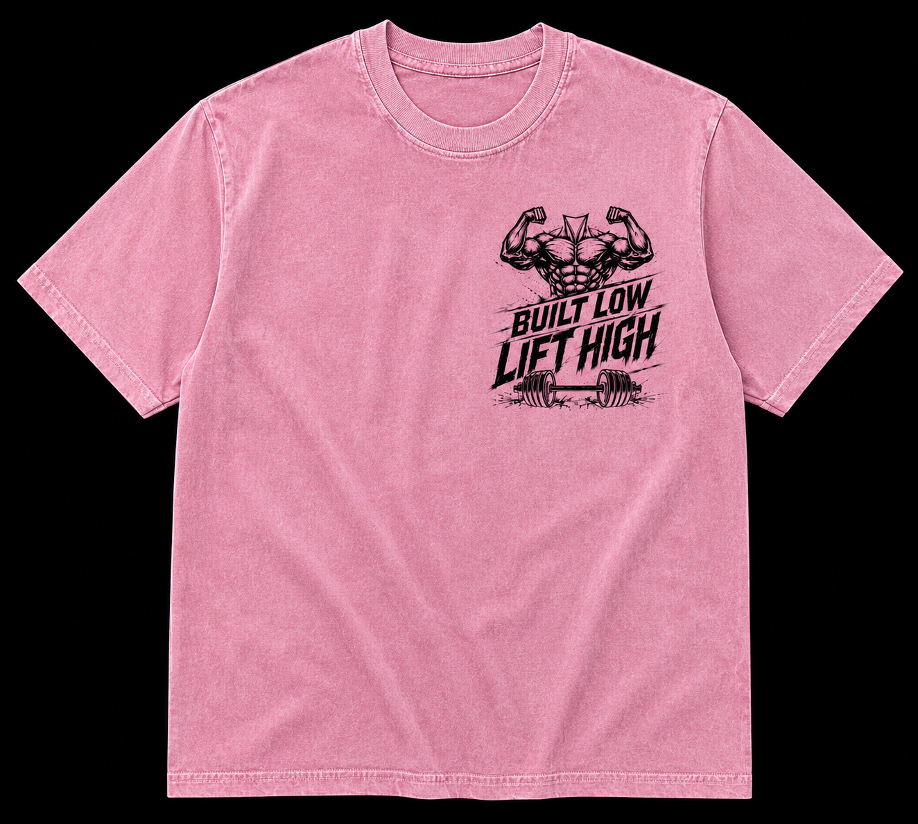 Short Sleeve Oversized Washed T-Shirt (Vertically Limited Strength Unlimited)