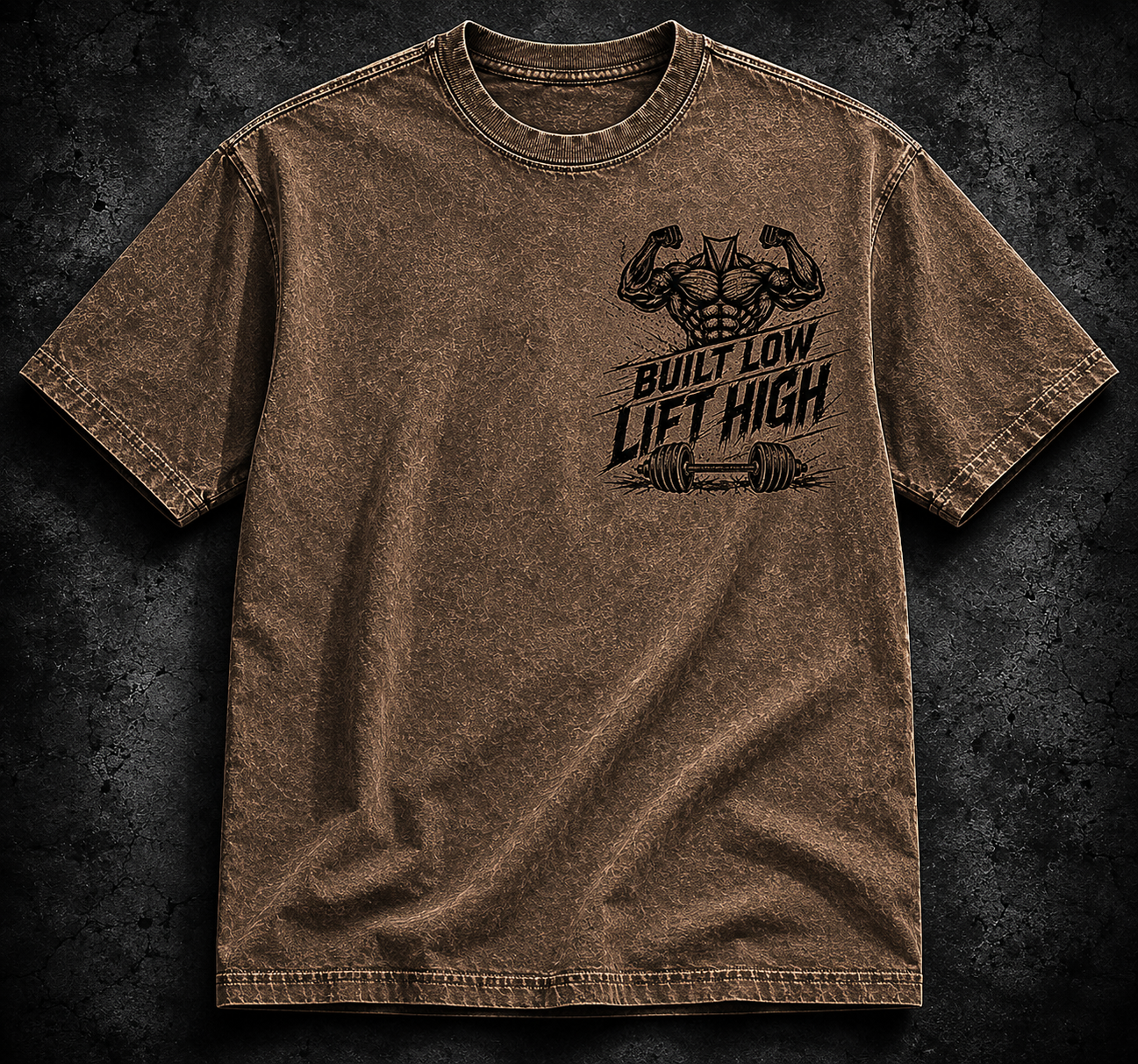Short Sleeve Oversized Washed T-Shirt (Vertically Limited Strength Unlimited)