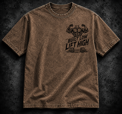 Short Sleeve Oversized Washed T-Shirt (Vertically Limited Strength Unlimited)
