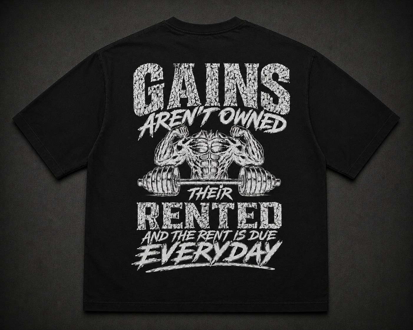 Short Sleeve Oversized Washed T-Shirt (Gains)