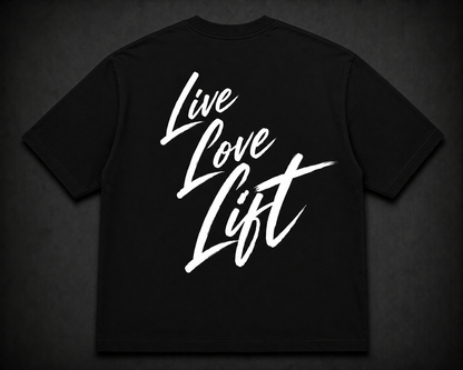 Short Sleeve Oversized T-Shirt (Live, Love, Lift)