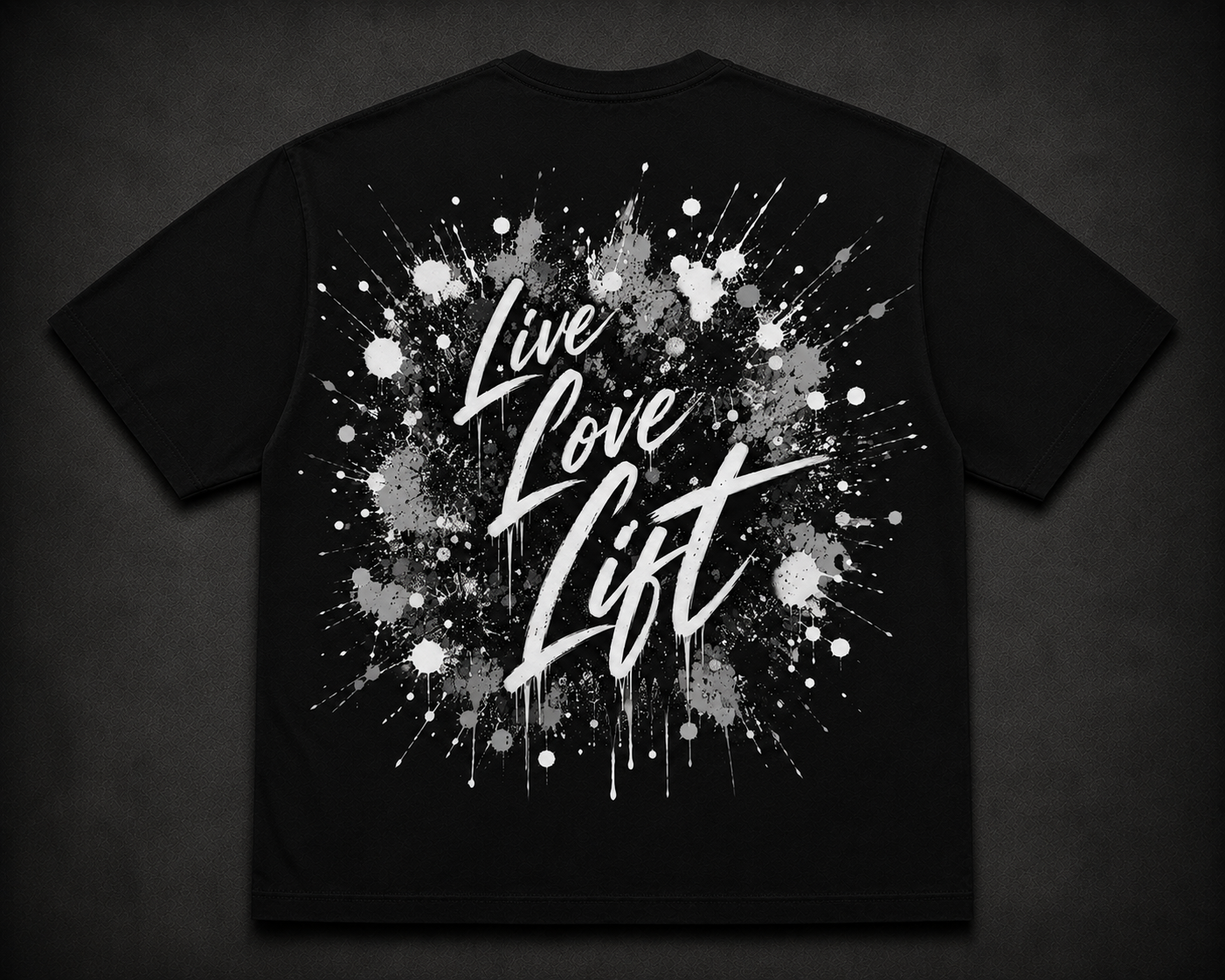 Short Sleeve Oversized T-Shirt (Live, Love, Lift Graf)