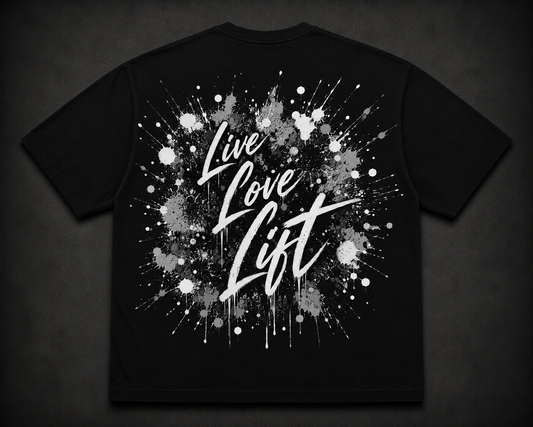 Short Sleeve Oversized T-Shirt (Live, Love, Lift Graf)
