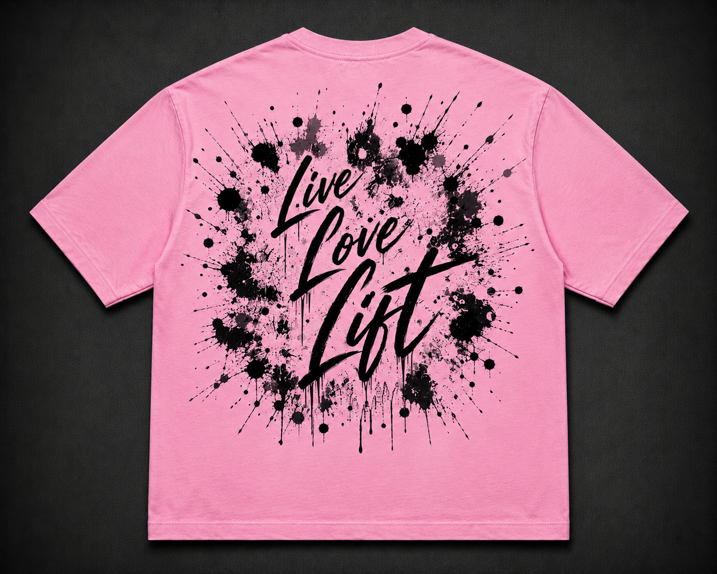 Short Sleeve Oversized T-Shirt (Live, Love, Lift Graf)