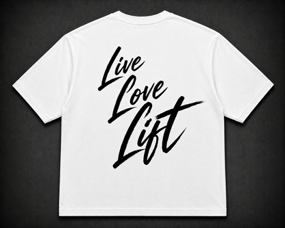 Short Sleeve Oversized T-Shirt (Live, Love, Lift)