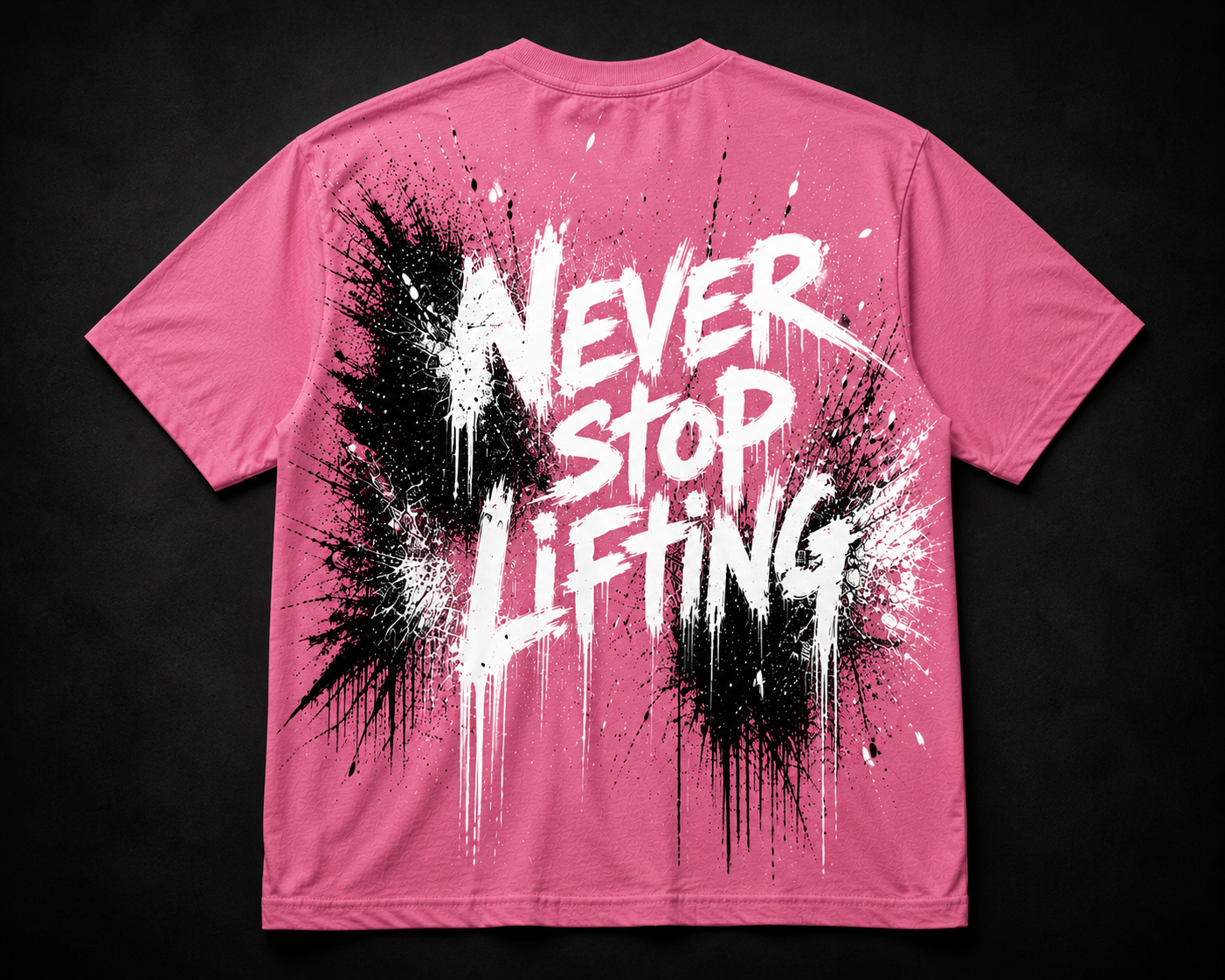Short Sleeve Oversized T-Shirt (Never Stop Lifting)