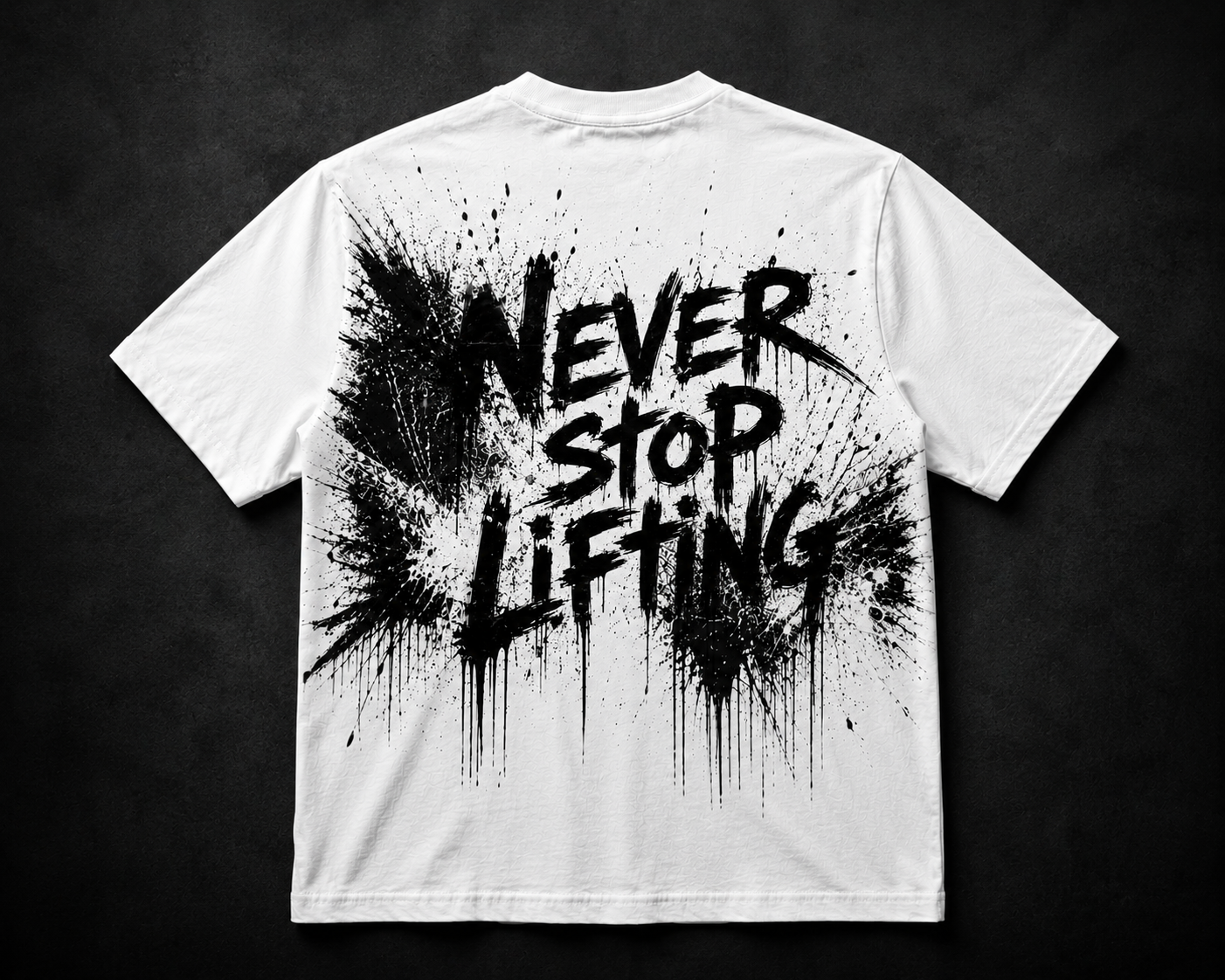 Short Sleeve Oversized T-Shirt (Never Stop Lifting)