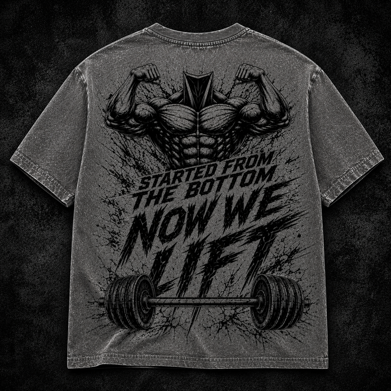 Short Sleeve Oversized Washed T-Shirt (Started From The Bottom)