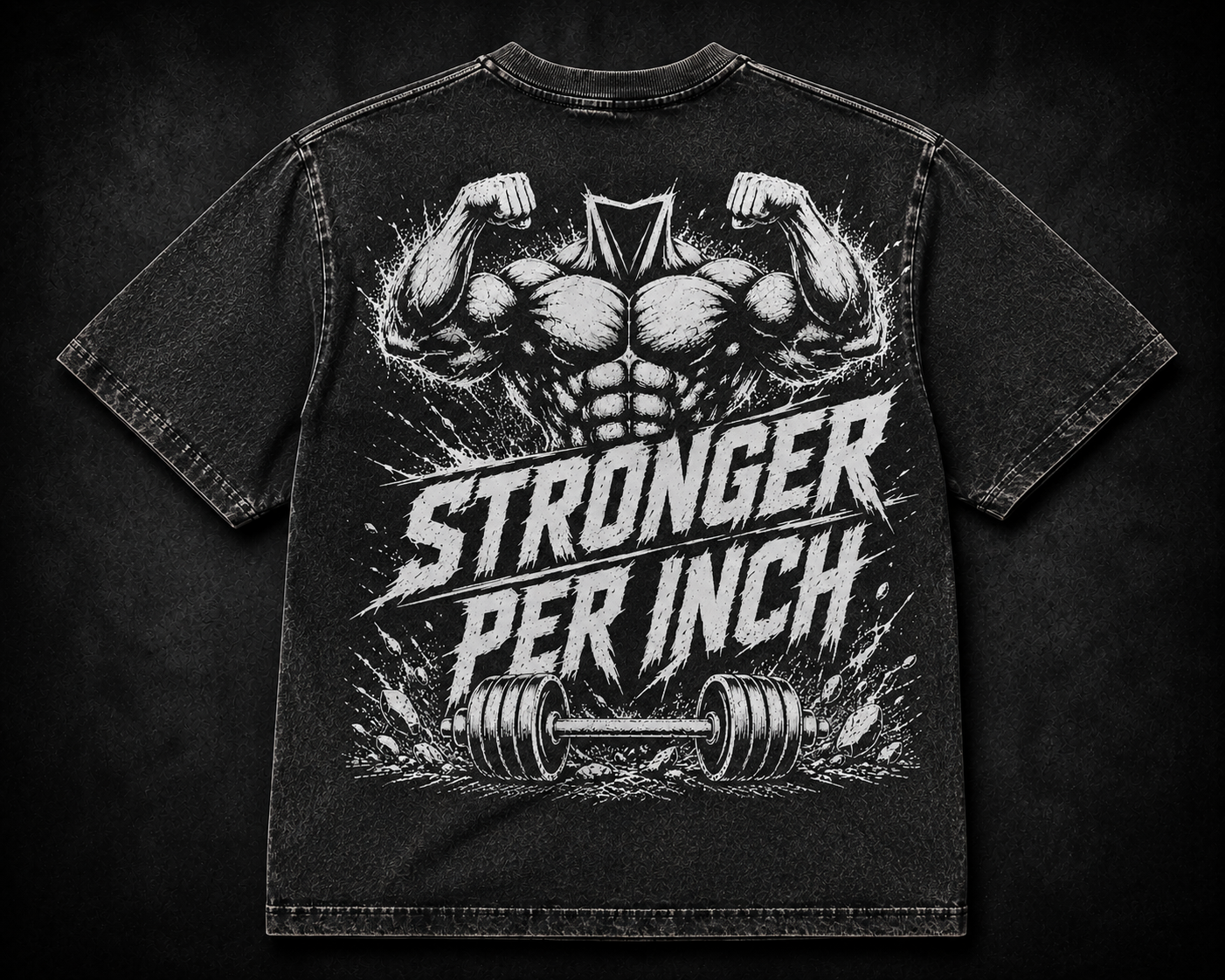Short Sleeve Oversized Washed T-Shirt (Stronger Per Inch)