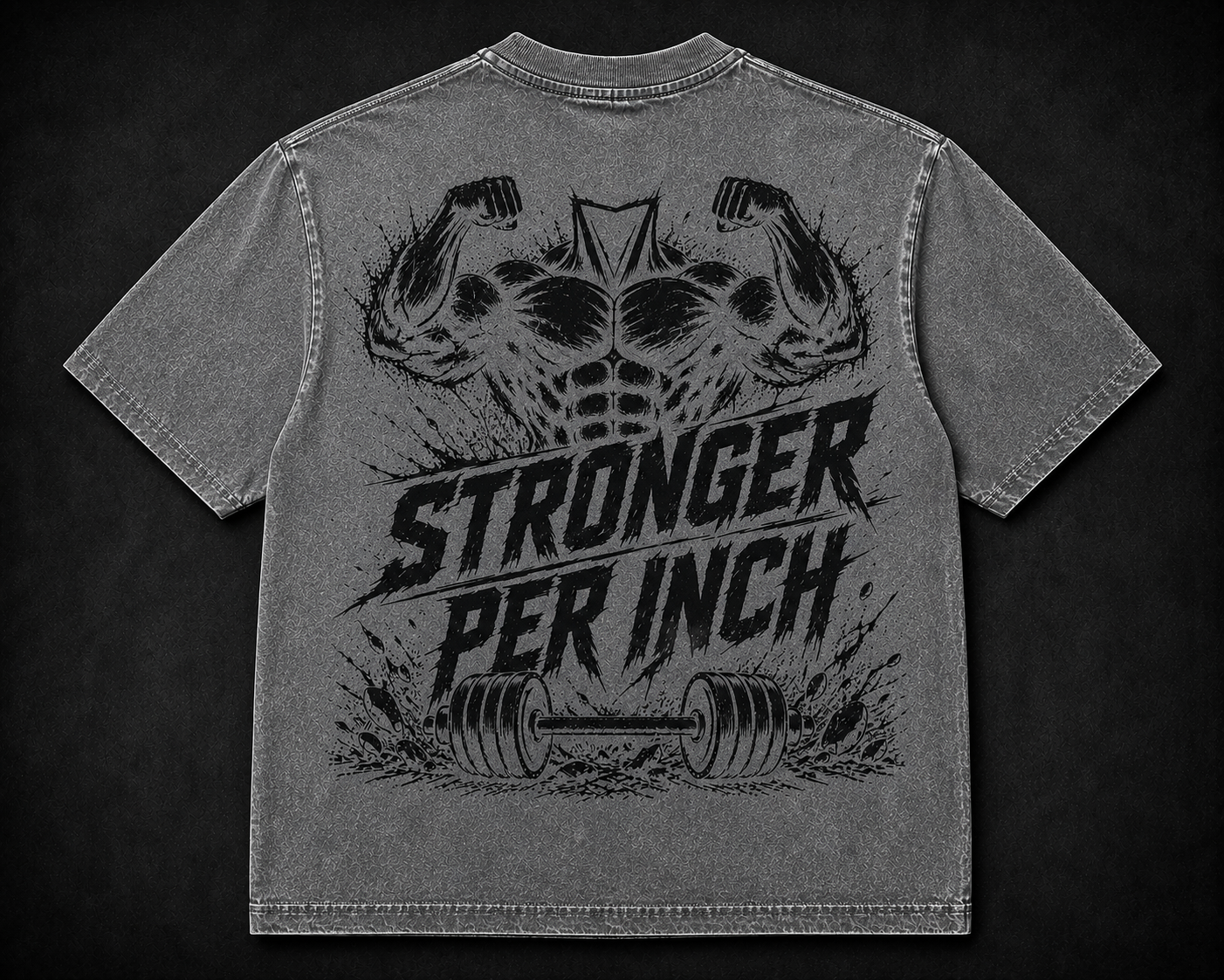 Short Sleeve Oversized Washed T-Shirt (Stronger Per Inch)