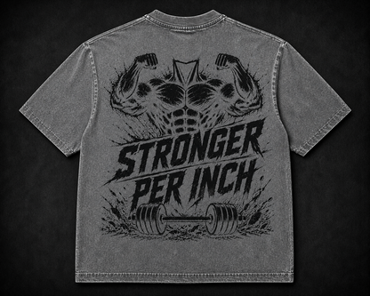 Short Sleeve Oversized Washed T-Shirt (Stronger Per Inch)