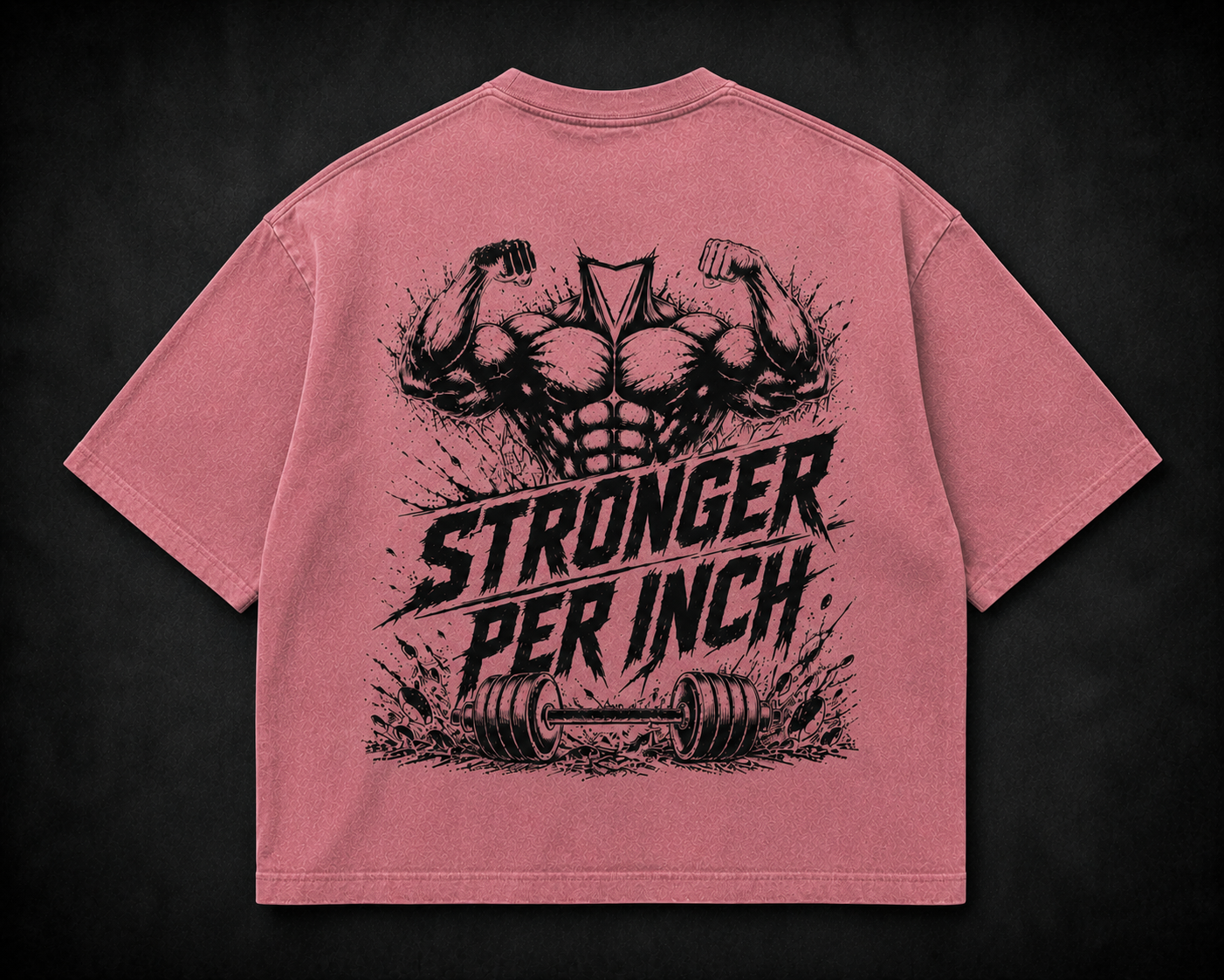 Short Sleeve Oversized Washed T-Shirt (Stronger Per Inch)