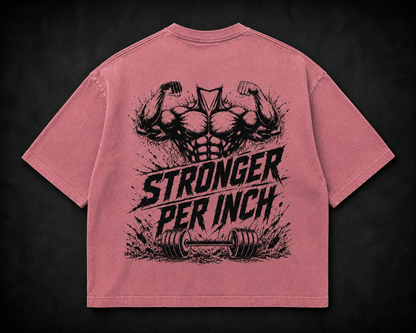 Short Sleeve Oversized Washed T-Shirt (Stronger Per Inch)