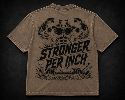 Short Sleeve Oversized Washed T-Shirt (Stronger Per Inch)