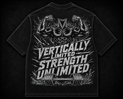 Short Sleeve Oversized Washed T-Shirt (Vertically Limited Strength Unlimited)